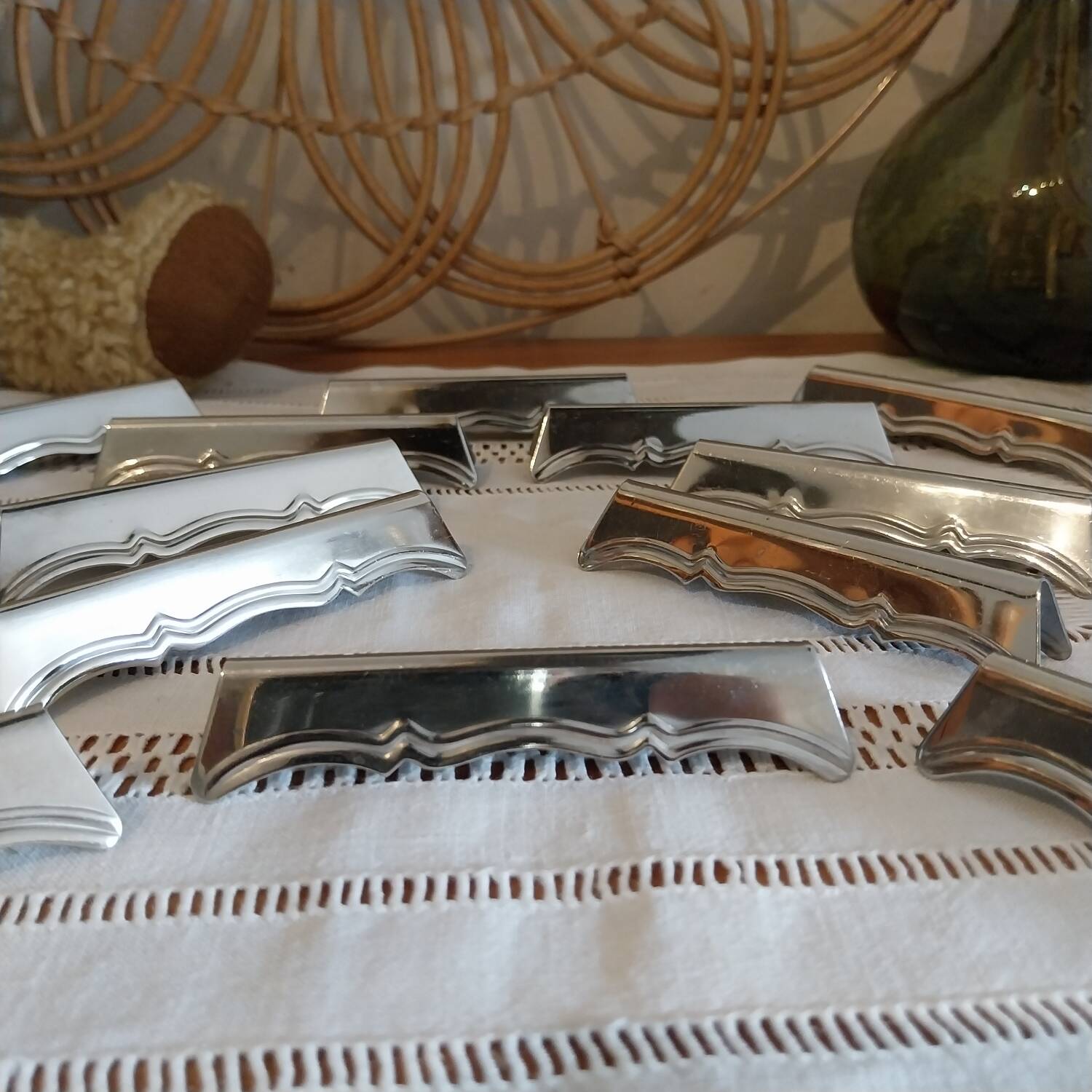 Old metal knife rests