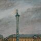 Michel Pabois : Paris, la place Vendôme, huile sur toile originale signée