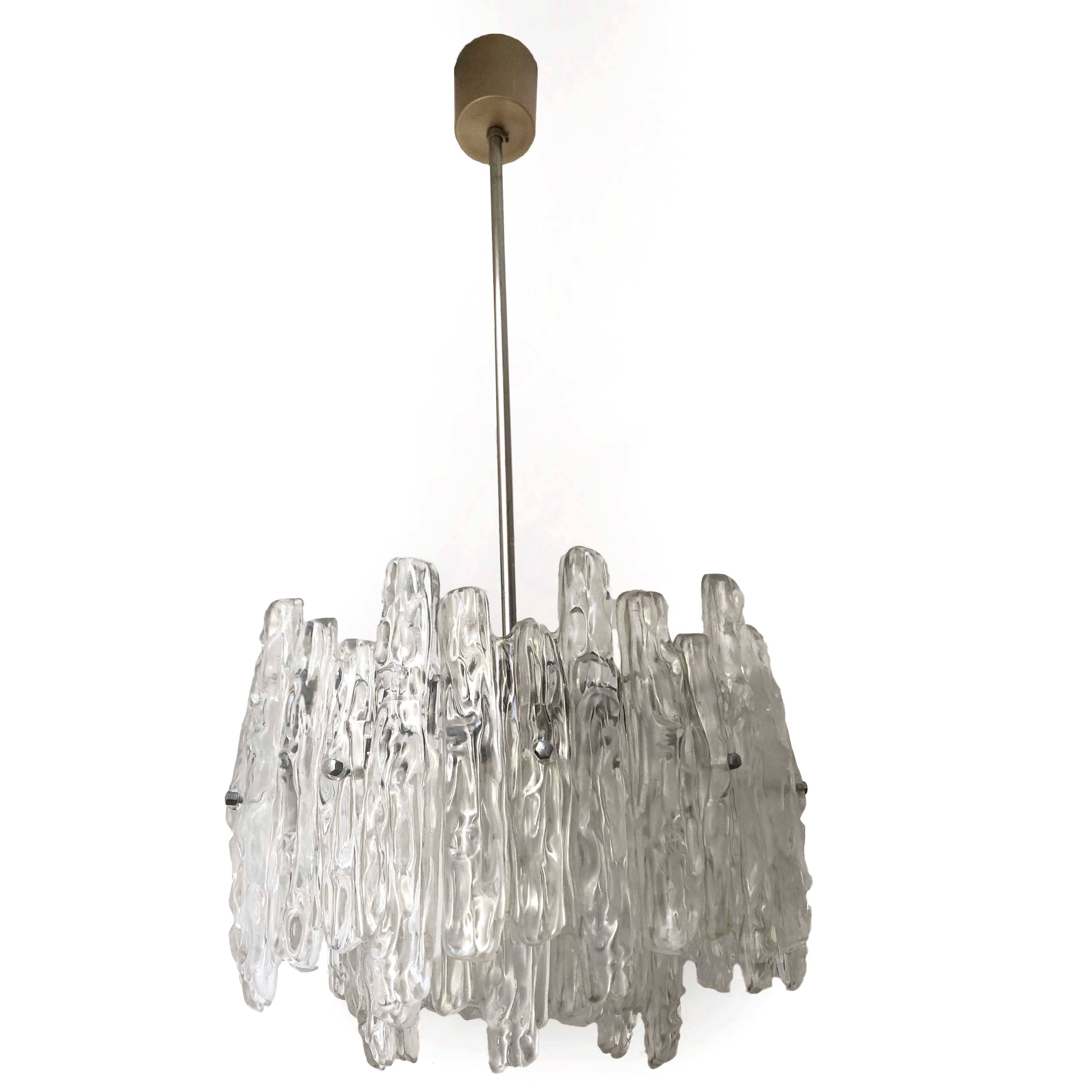 Ice frost pendant light by J. T Kalmar