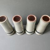 4 large ceramic glasses signed MBFA Pornic, 1960s