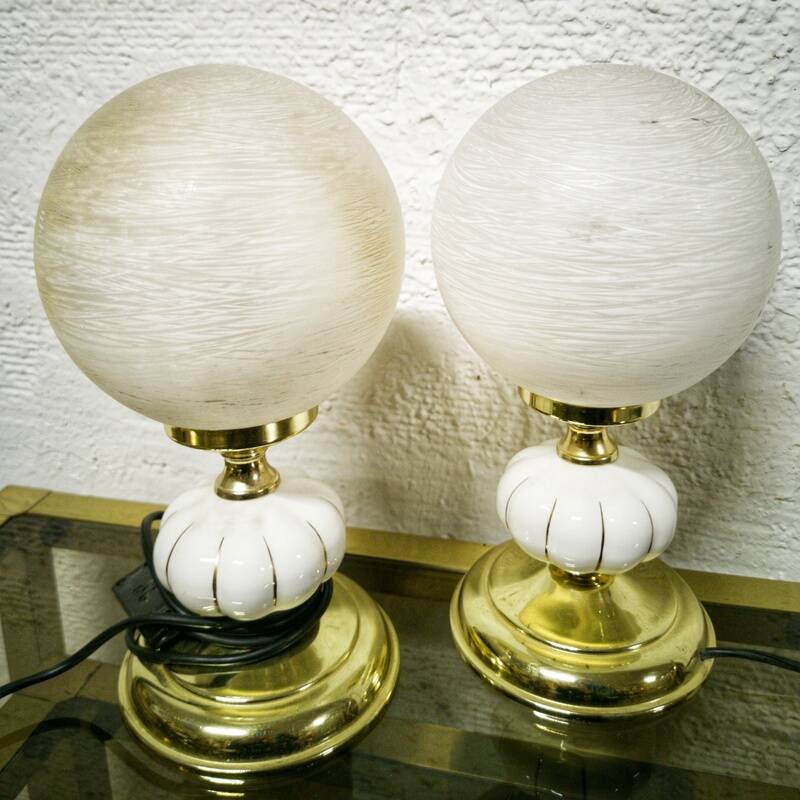 Duo of art deco table lamps