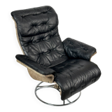 Fauteuil Vintage en Cuir par Söderberg, Suède 1970s