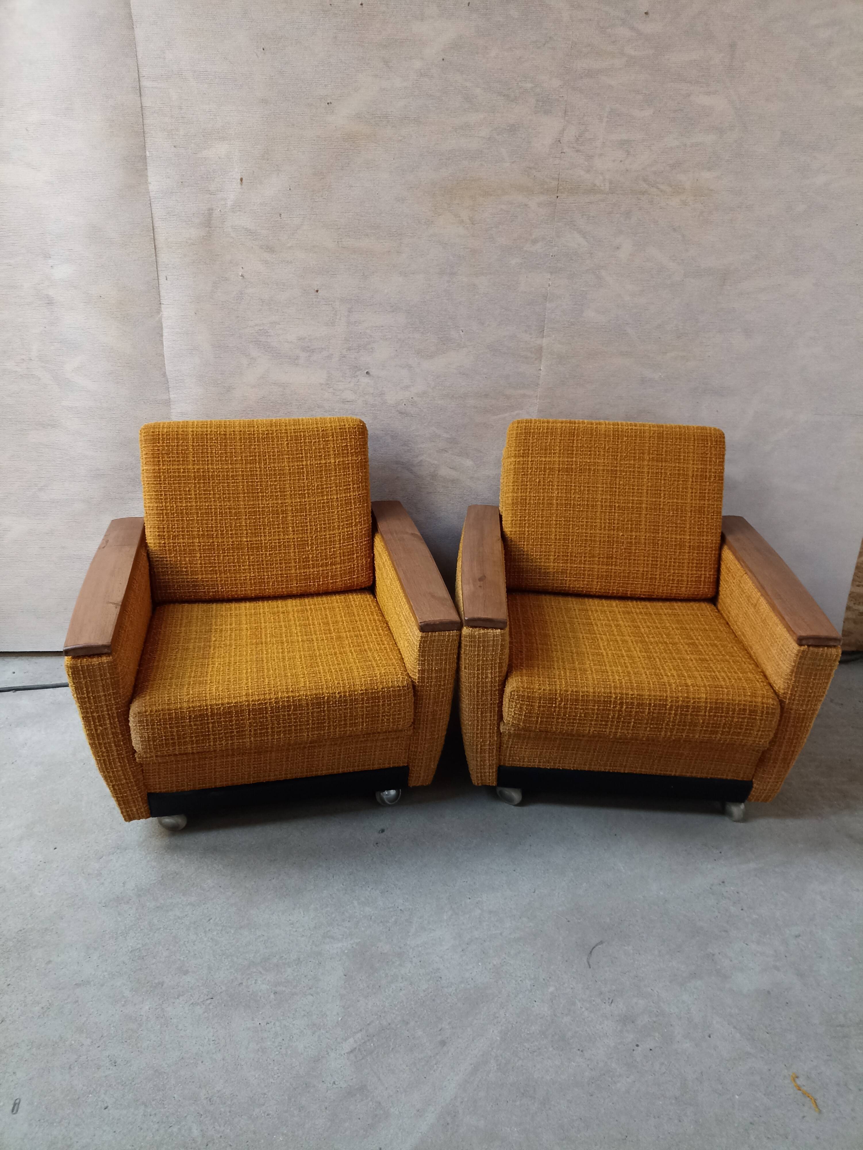 Pair vintage armchair
