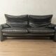 Maralunga sofa by Vico Magistretti for Cassina, 1970s, original black leather