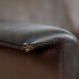 Canapé 2 places vintage moderne en cuir marron 3330 par Arne Vodder pour Fritz Hansen