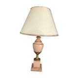 Lamp in pink marble and bronze