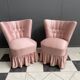 Suite de 2 chaises roses 1960