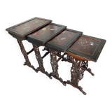 Suite of four Japanese nesting tables from the nineteenth century