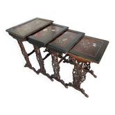 Suite of four Japanese nesting tables from the nineteenth century