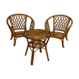 vintage rattan living room