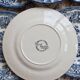 6 English dessert plates by Churchill with a romantic blue design.