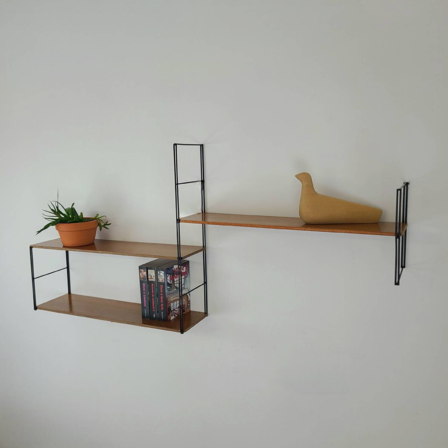 Vintage wall shelves 1960s modernist Scandinavian design