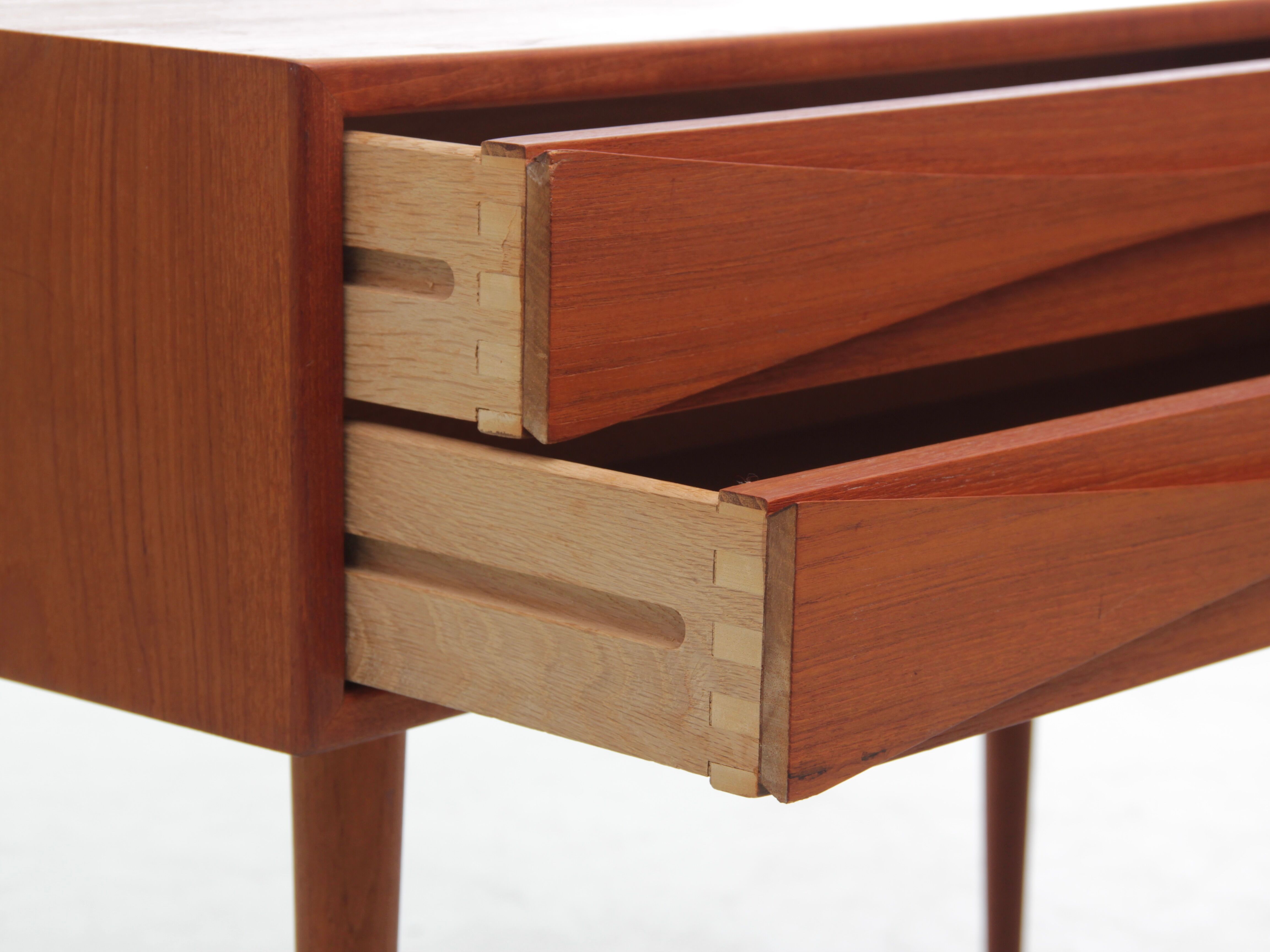 Scandinavian teak chest of drawers with 2 drawers