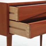 Commode scandinave en teck à 2 tiroirs