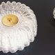 Pair of ceiling lights brass glass Glashütte Limburg Circa 1950