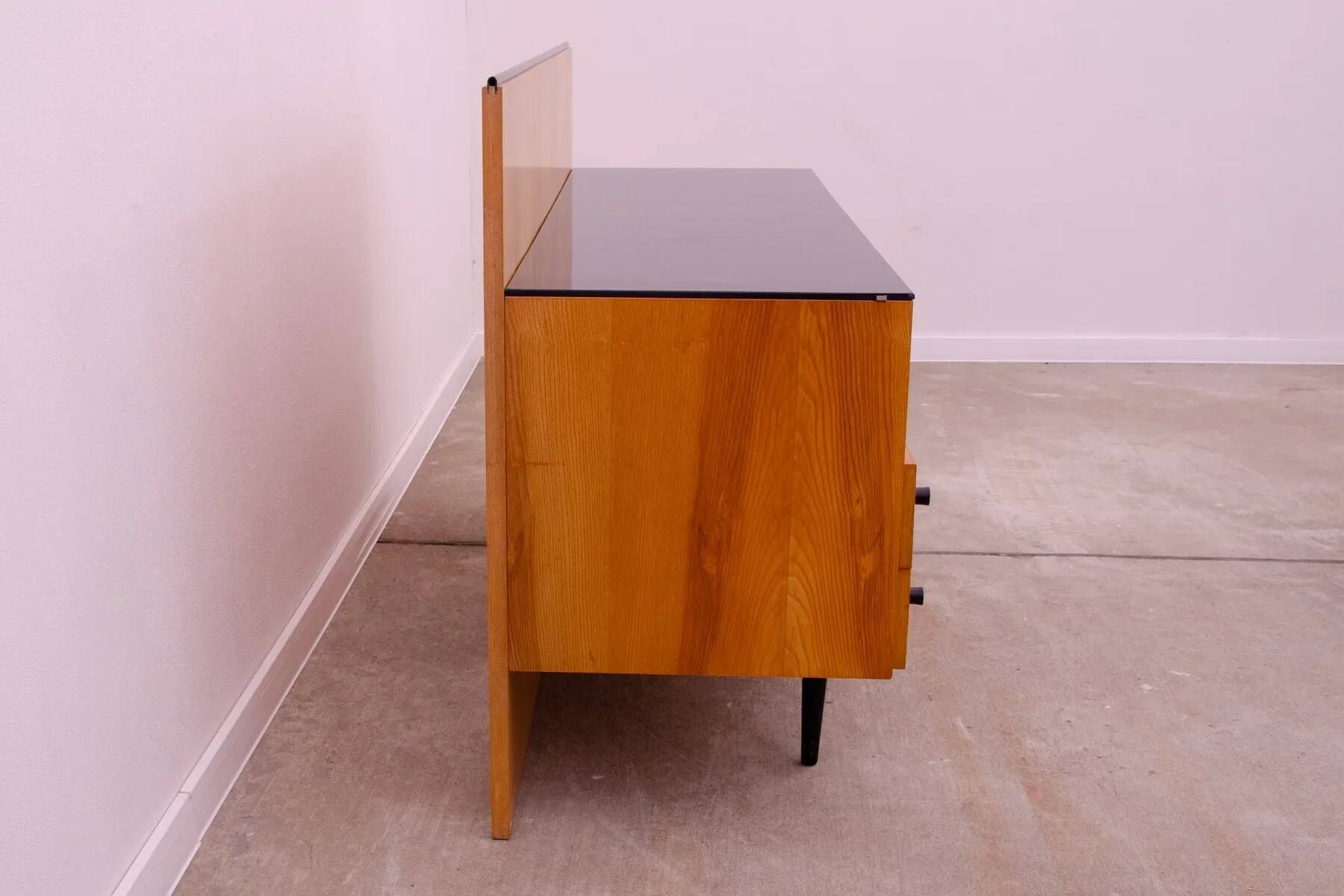 Mid-century glazed cabinet bookcase by Mojmír Požár
