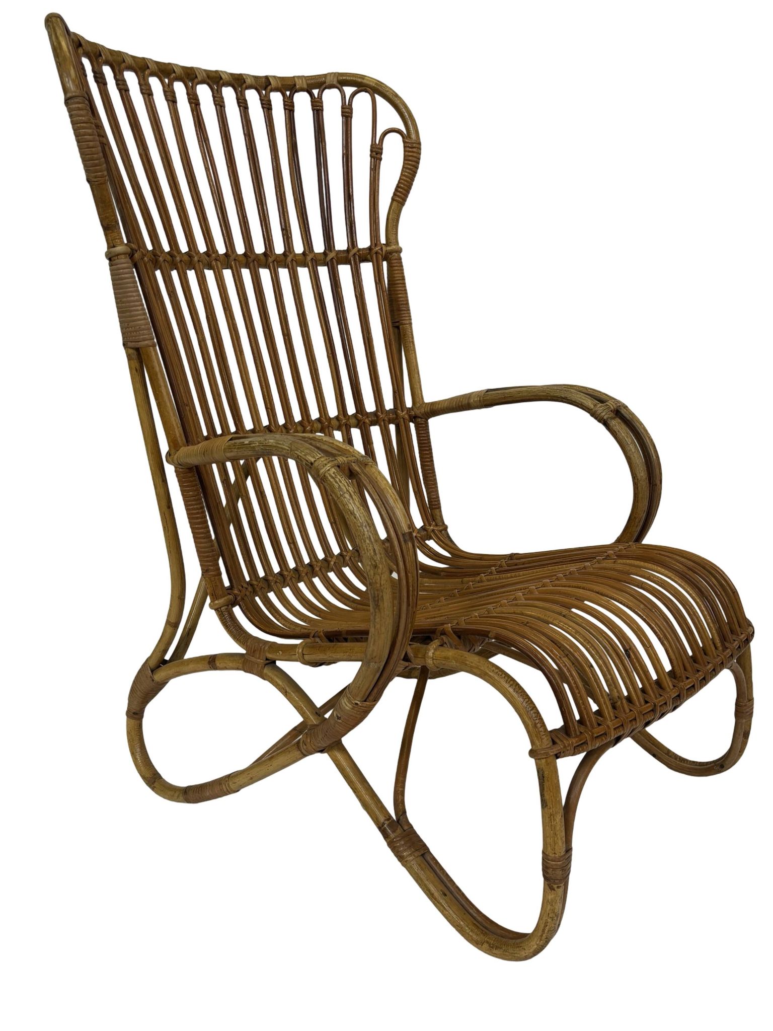 Set of two Belse 8 model Rattan chairs by Dirk van Sliedregt Rohe Noordwolde 1960