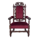 Fauteuil - trône ancien, France, vers 1890.