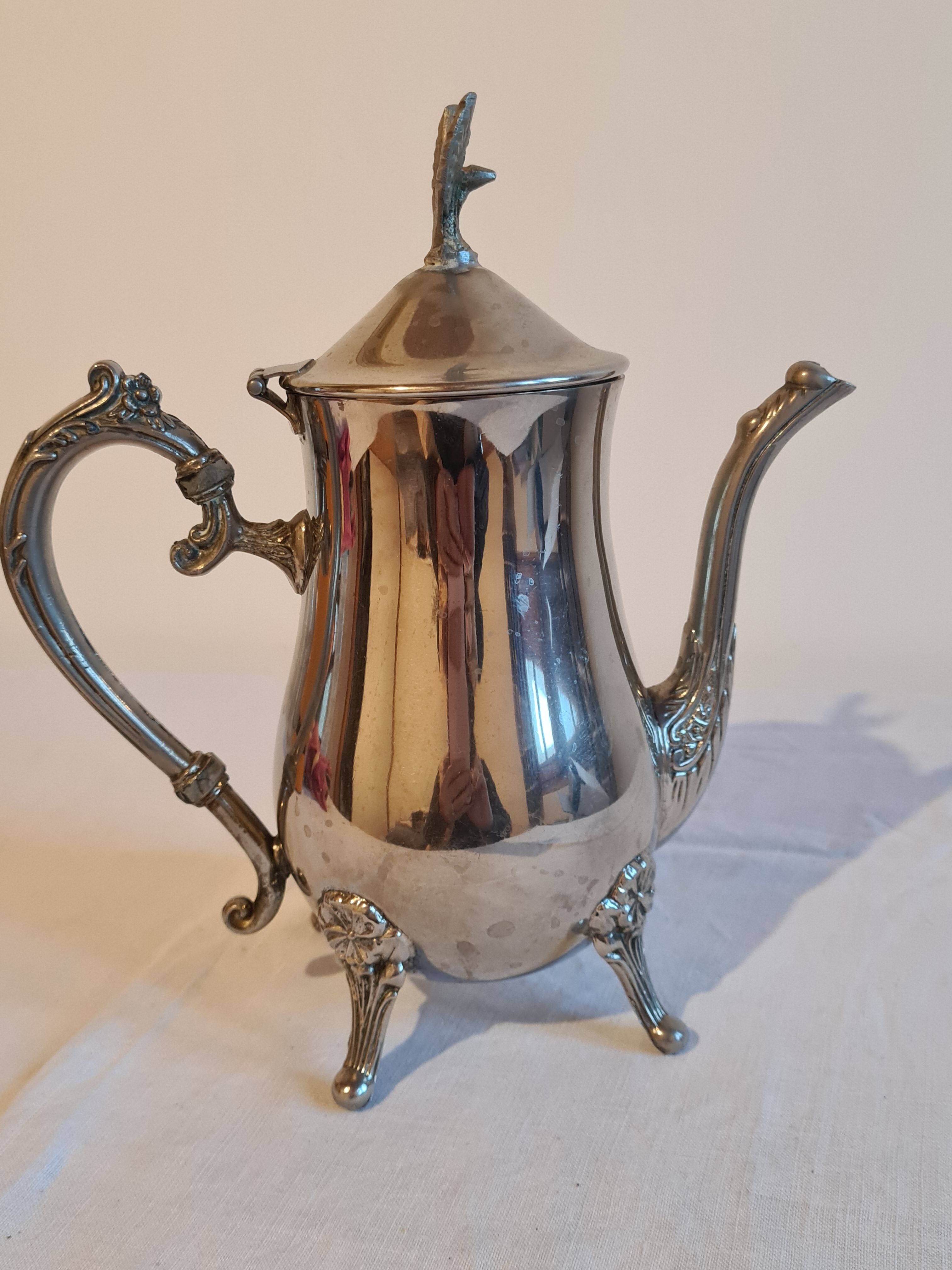 Silver vintage teapot