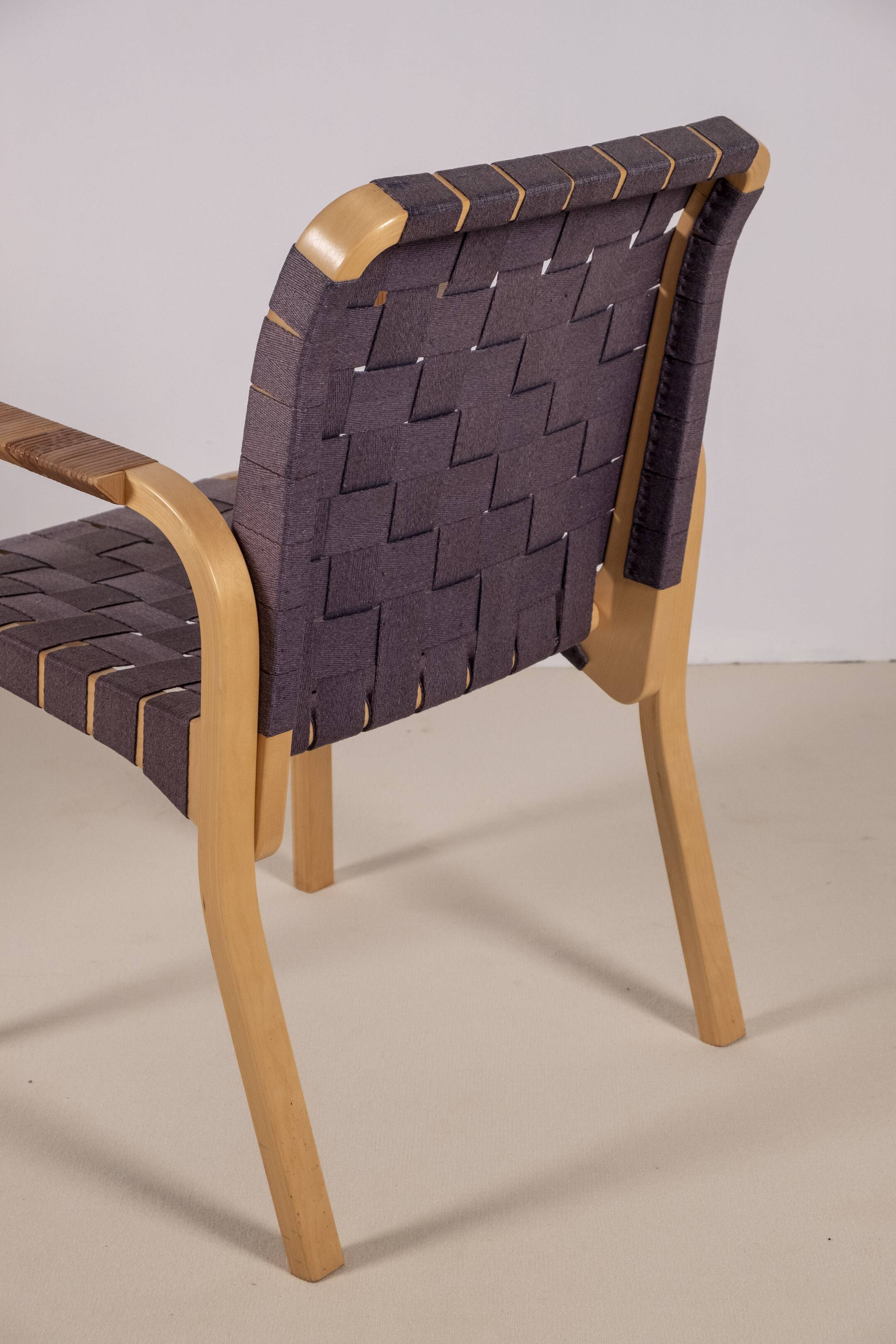 2 fauteuils Alvar Aalto modèle 45, années 1970, Artek Finlande
