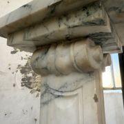 Set of 4 marble columns or pedestals.