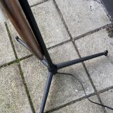 Vintage italian double lamp on a organic oak wood base