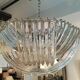 Lustre en cristal courbé de Murano