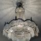 Lustre Montgolfière à pampilles en cristal