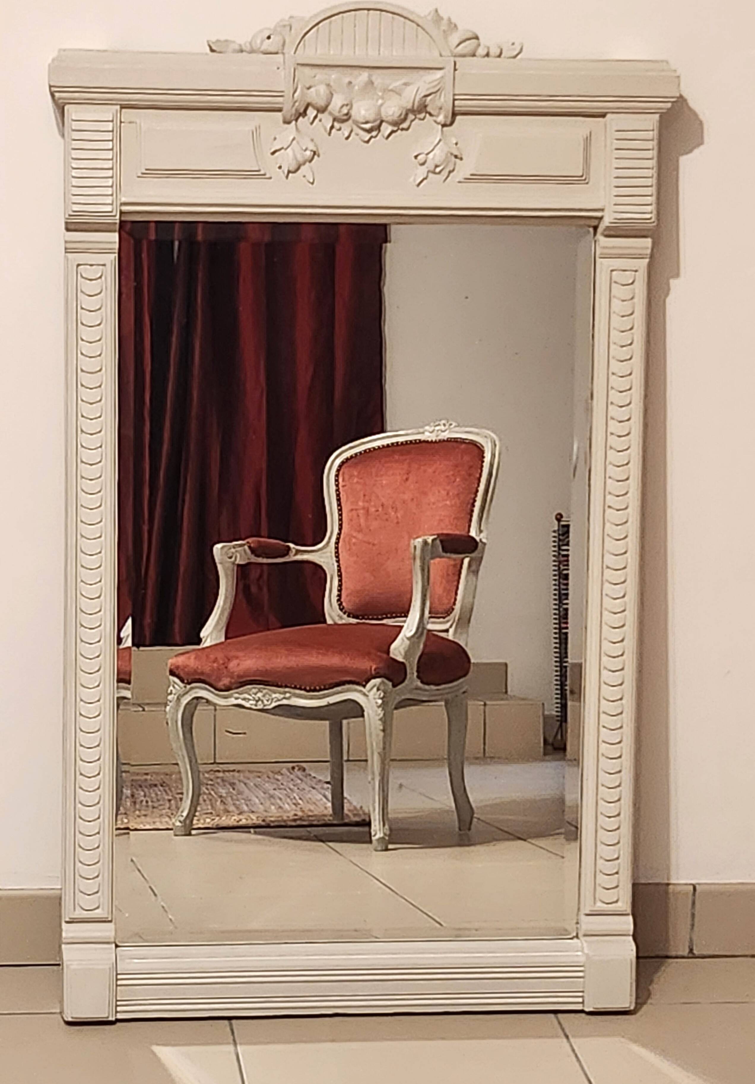 Antique trumeau mirror