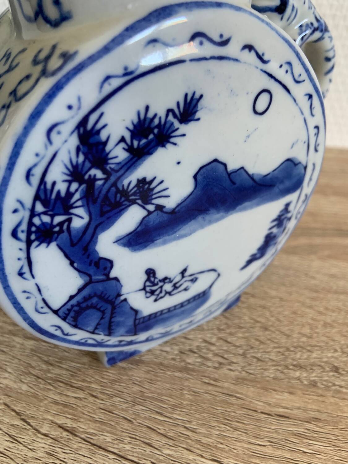 Chinese porcelain moon teapot
