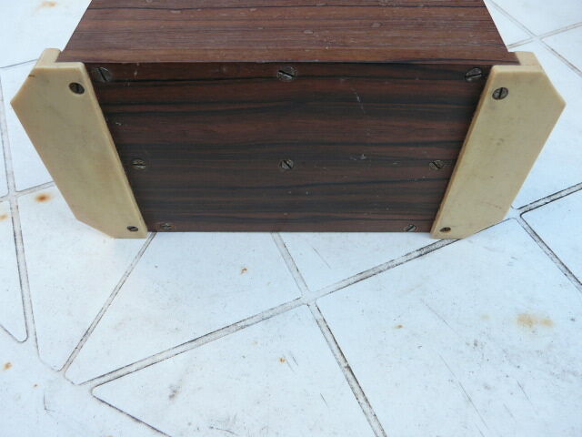 Letter Art Deco sorter in rosewood and celluloide