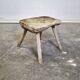 Hand-carved wooden stool, Wabi-Sabi. 1850-1900