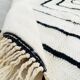 Moroccan black white khenifra rug 250cmx150cm