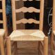 Series of 4 antique mulched chairs