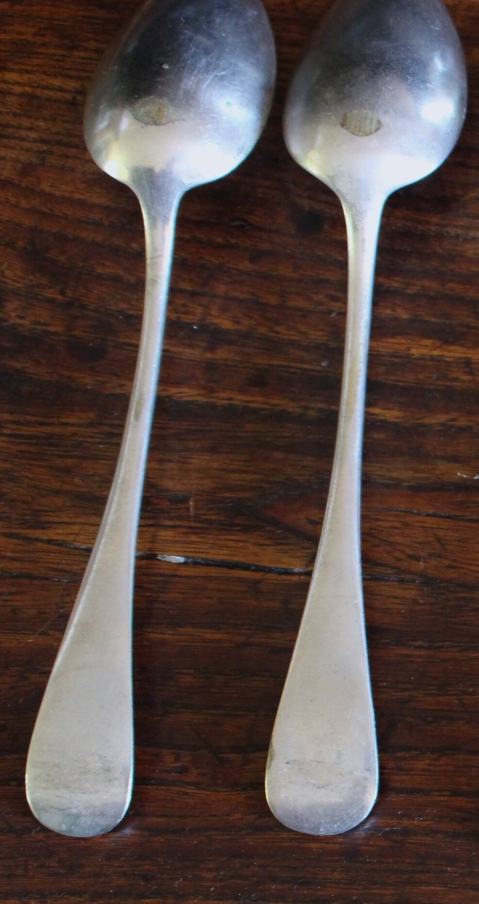 Set of 6 silver-plated metal soup spoons Uni Plat