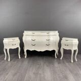 Commode et 2 chevets de style Louis XV, XXe siècle