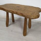 Brutalist wooden coffee table
