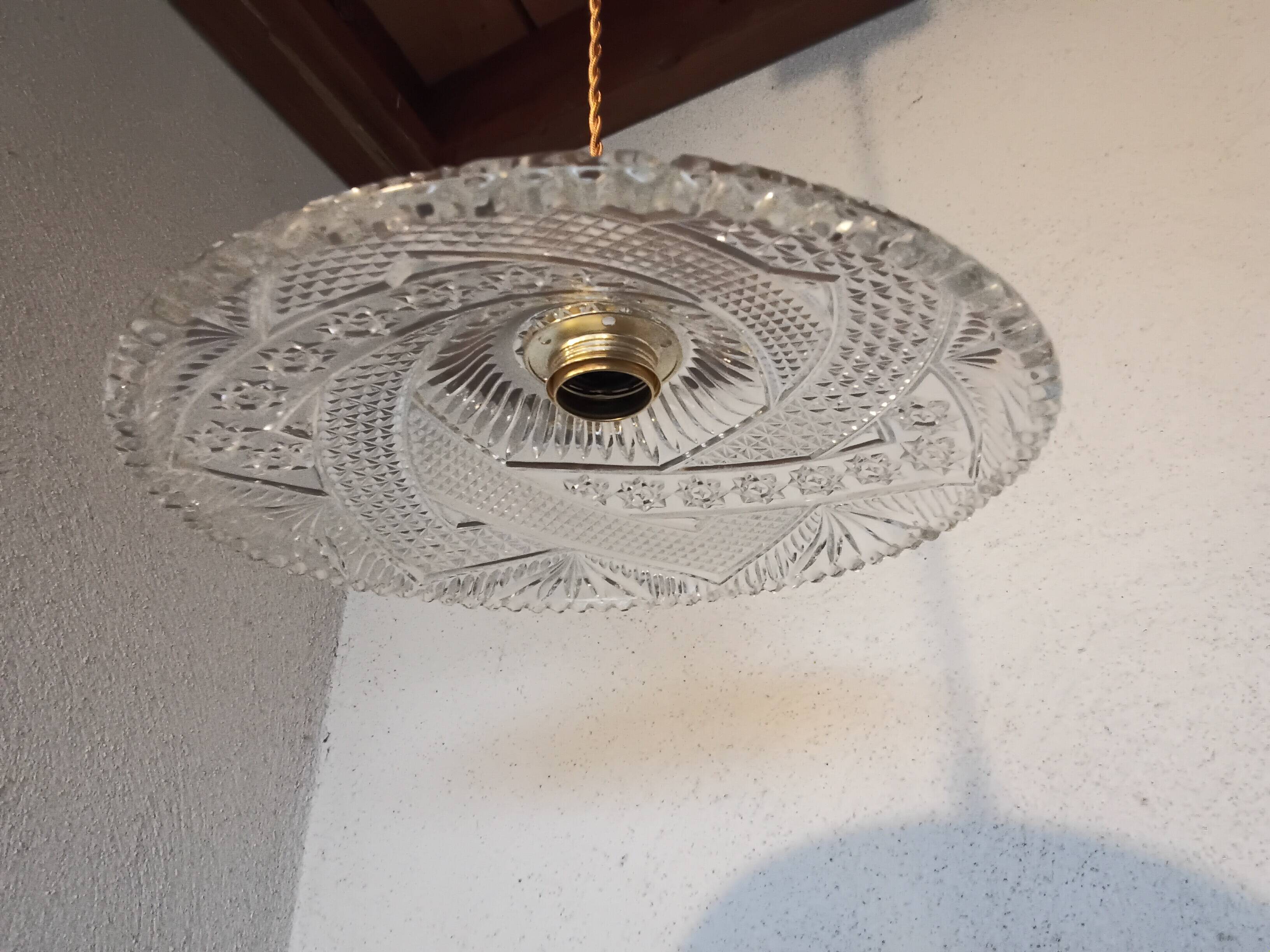 Vintage glass pendant light