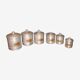 Set of 6 aluminium spice pots