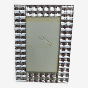 vintage faceted mirror photo frame