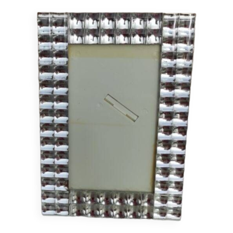 vintage faceted mirror photo frame