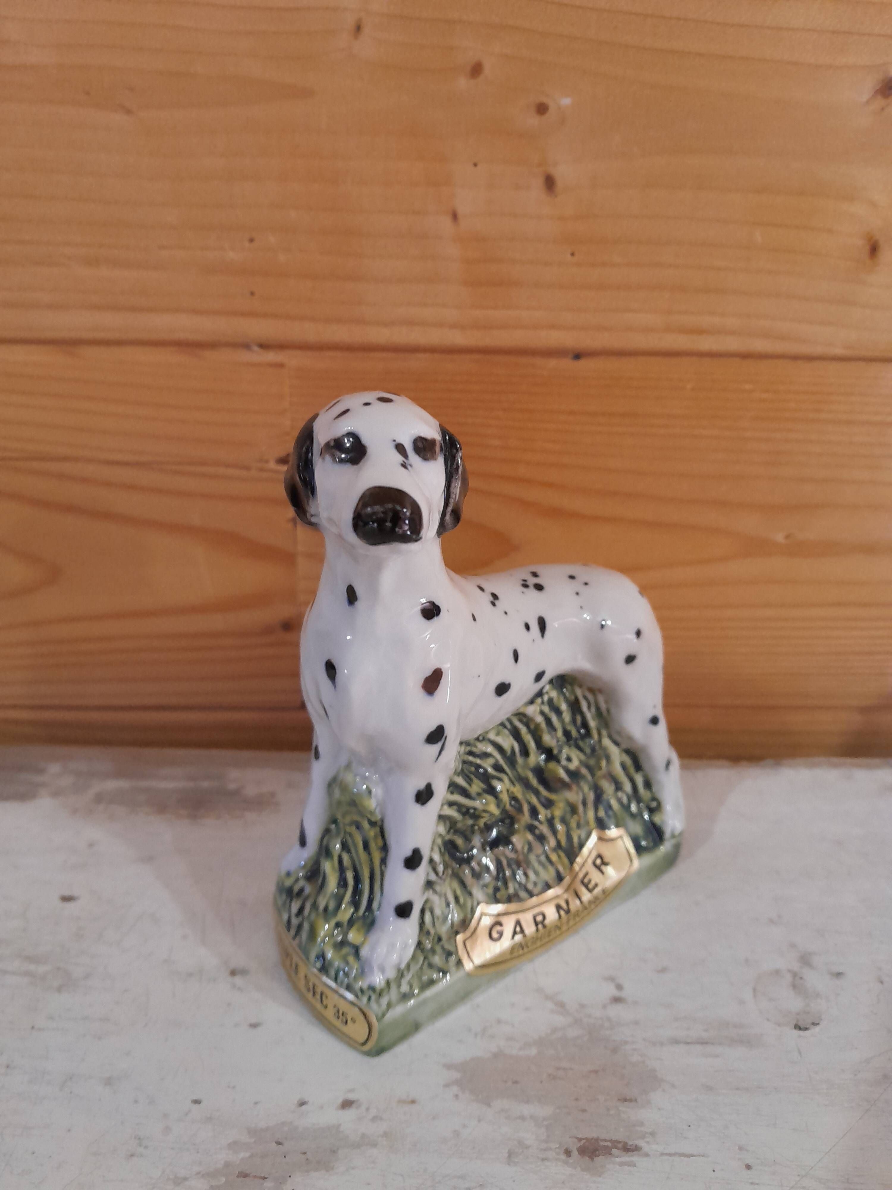 Old Garnier Liqueur Bottle - Dalmatian Dog (1972) - Vintage