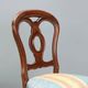 Antique walnut chairs with curved legs, Italy, mid-19th century.