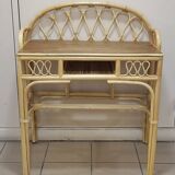 Wicker / rattan desk from the 60s / 70s