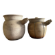 Set of two Japanese Donabe clay pots