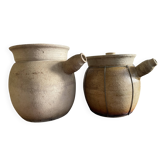 2 pots en argile Donabe japonais