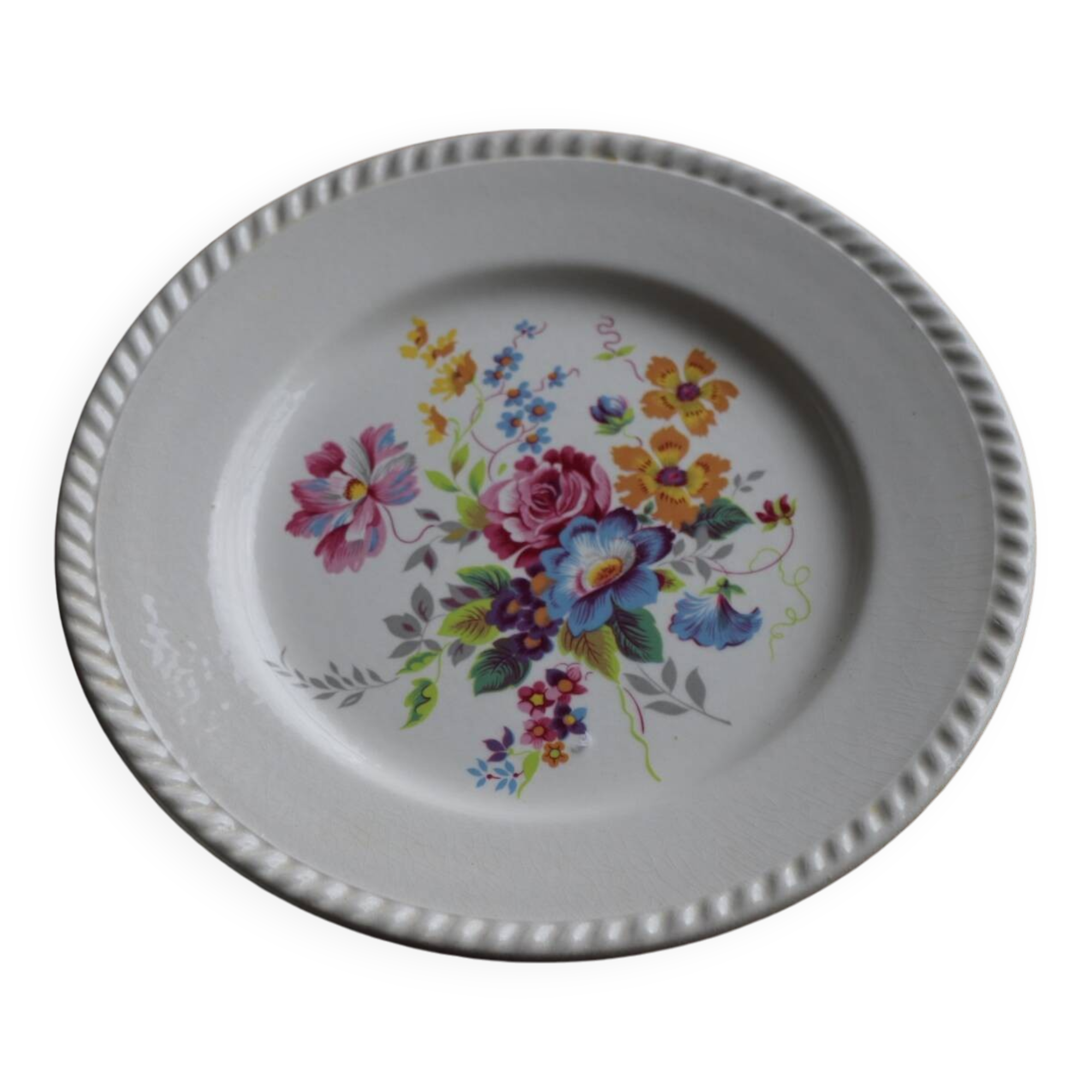 6 flowery plates KG Lunéville