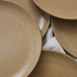 6 assiettes à dessert en grès vintage
