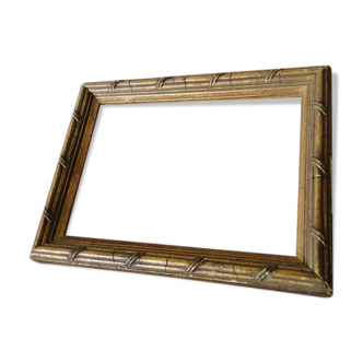 Cadre doré ancien bois moulures plâtre