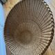 Pair of armchairs rattan basket feet metal